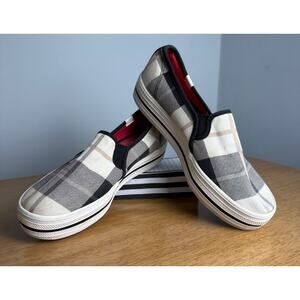 Keds x Kate Spade New York Double Decker slip-on sneakers Plaid Women's SZ 7
